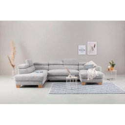 Home affaire Wohnlandschaft, mit Kopfteilverstellung, wahlweise mit Bettfunktion + Bettkasten