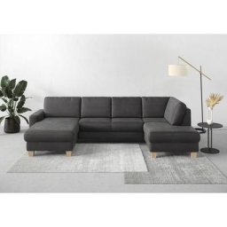 Home affaire Wohnlandschaft Summer, mit oder ohne Bettfunktion und Bettkasten, Cord-Bezug