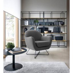 TRENDMANUFAKTUR Sessel Evora, in zeitlosem Stil mit modernem Metallgestell