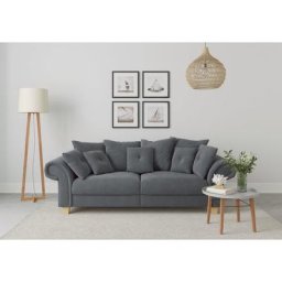 Home affaire Big-Sofa Queenie Megasofa, 2 Teile, mit weichem Sitzkomfort und zeitlosem Design, viele kuschelige Kissen