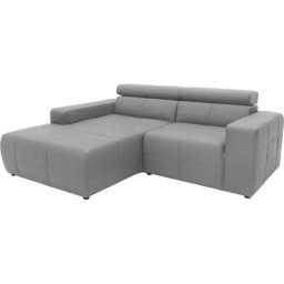 DOMO collection Ecksofa Brandon, Mit Kopfteilverstellung, auch in Leder