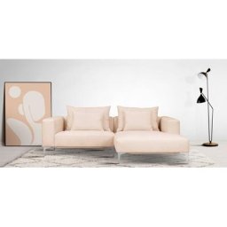 Guido Maria Kretschmer Home&Living Ecksofa JANTE, wahlweise Recamiere links oder rechts, mit Chromfüßen