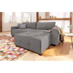 Home affaire Ecksofa Bella, wahlweise mit Bettfunktion und Bettkasten, Steppung im Sitzbereich