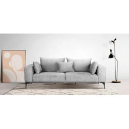 Guido Maria Kretschmer Home&Living 3-Sitzer BENTE, mit schwarzen Metallfüßen