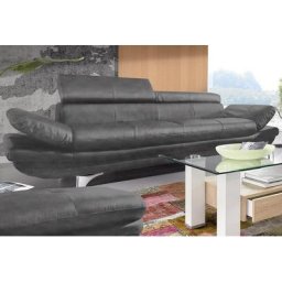 COTTA Polstergarnitur, (Set), Set: bestehend aus 3-Sitzer und Hocker, Inklusive Rückenverstellung