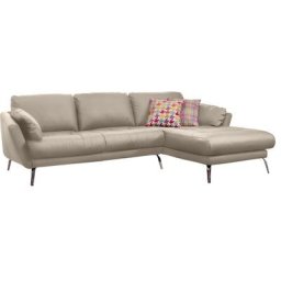 W.SCHILLIG Ecksofa softy, mit dekorativer Heftung im Sitz, Füße Chrom glänzend
