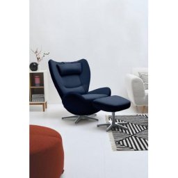 TOM TAILOR Loungesessel TOM PURE, mit Metall-Drehfuß in Chrom
