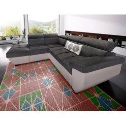 COTTA Polstergarnitur, (Set), Set: bestehend aus Ecksofa und Hocker, inklusive Kopfteilverstellung