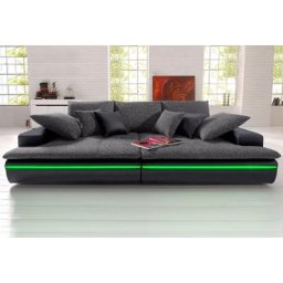 Mr. Couch Big-Sofa Haiti, wahlweise mit Kaltschaum (140kg Belastung/Sitz) und RGB-Beleuchtung