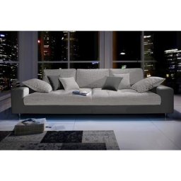 Mr. Couch Big-Sofa Tobi, wahlweise mit Kaltschaum (140kg Belastung/Sitz) und RGB-Beleuchtung