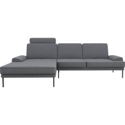 GALLERY M branded by Musterring Ecksofa Viola, mit Sitztiefenverstellung, mit Metallfüßen, inklusive Kopfstütze