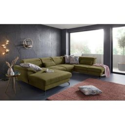 sit&more Wohnlandschaft, 12 cm Fußhöhe, Sitztiefenverstellung, wahlweise in 2 Fußfarben