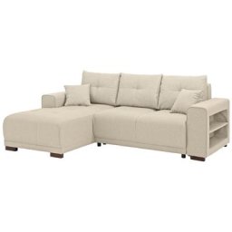 Home affaire Ecksofa Viborg, mit Regal in der Armlehne, wahlweise mit Bettfunktion