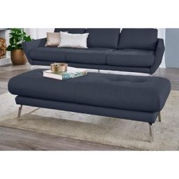 W.SCHILLIG Hocker softy, mit dekorativer Heftung im Sitz, Füße Chrom glänzend
