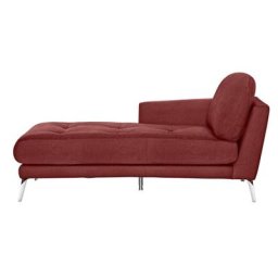 W.SCHILLIG Chaiselongue softy, mit dekorativer Heftung im Sitz, Füße Chrom glänzend