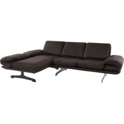 DOMO collection Ecksofa New York, wahlweise mit Arm- und Rückenfunktion, mit Kufenfüßen aus Metall