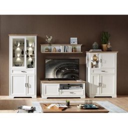 Innostyle Wohnwand Jasmin, (Set, 4-St), inkl. LED-Beleuchtung, mit Soft-Close-Funktion