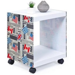 INOSIGN Beistelltisch Cube, mit gestalteten Glasseiten