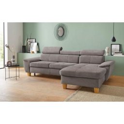 exxpo - sofa fashion Ecksofa, Kopfteilverstellung, wahlweise mit Bettfunktion und Bettkasten