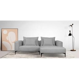 Guido Maria Kretschmer Home&Living Ecksofa BENTE, wahlweise Recamiere links oder rechts, mit schwarzen Metallfüßen