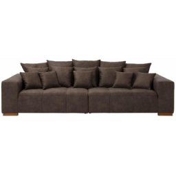Home affaire Big-Sofa Neapel, mit vielen losen Kissen, in 2 Bezugsqualitäten