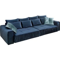 Jockenhöfer Gruppe Big-Sofa Medina, mit schwebender Optik und künstlerischer Raffung an der vorderen Kante