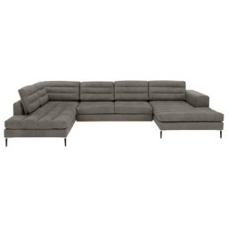 Home affaire Wohnlandschaft Brandwood, Bettfunktion (371cm x 88cm x 210cm) oder ohne (351cm x 88 cm x 210cm)