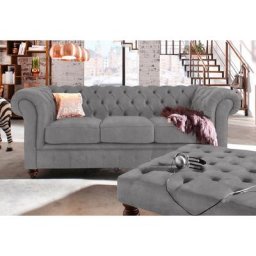 Home affaire Chesterfield-Sofa Chesterfield, mit Knopfheftung, auch in Leder