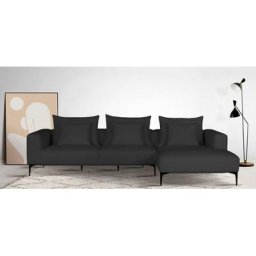 Guido Maria Kretschmer Home&Living Ecksofa BENTE, wahlweise Recamiere links oder rechts, mit schwarzen Metallfüßen