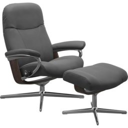 Stressless® Relaxsessel Garda, mit Cross Base, Größe M & L, Holzakzent Wenge