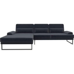 GALLERY M branded by Musterring Ecksofa Viola, mit Sitztiefenverstellung, mit Metallkufe, inklusive Nierenkissen