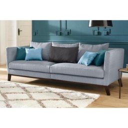 Home affaire Big-Sofa Kim, mit Holzbeinen und vielen losen Kissen