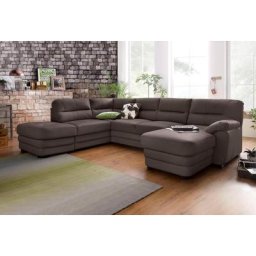 COTTA Polstergarnitur, (Set), Set: bestehend aus Wohnlandschaft und Hocker, wahlweise Bettfunktion