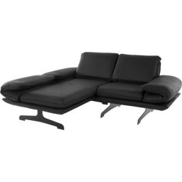 DOMO collection Ecksofa New York, wahlweise mit Arm- und Rückenfunktion, mit Kufenfüßen aus Metall