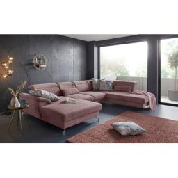sit&more Wohnlandschaft, 12 cm Fußhöhe, Sitztiefenverstellung, wahlweise in 2 Fußfarben