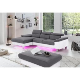 COTTA Polstergarnitur Komaris, (Set), Set: bestehend aus Ecksofa und Hocker, Kopfteilverstellung