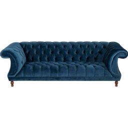 Max Winzer® Chesterfield-Sofa Isabelle, Knopfheftung & gedrechselten Füßen in Buche Nussbaum, Breite 260 cm