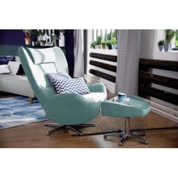 TOM TAILOR Loungesessel TOM PURE, mit Metall-Drehfuß in Chrom