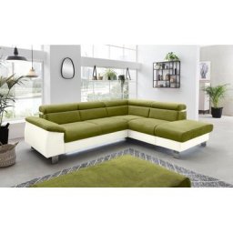 COTTA Polstergarnitur Komaris, (Set), Set: bestehend aus Ecksofa und Hocker, Kopfteilverstellung