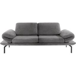 DOMO collection 2-Sitzer New York, wahlweise mit Arm- und Rückenfunktion, mit Winkelfuß aus Metall