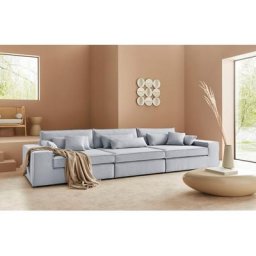 LeGer Home by Lena Gercke 3-Sitzer Joreen, 3 Teile, bestehend aus Modulen, in vielen Bezügen, auch in Breitcord