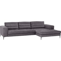TRENDMANUFAKTUR Ecksofa Arabella, mit extra breiter Recamiere, extra hohe Füße aus Metall