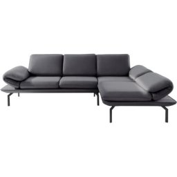 DOMO collection Ecksofa New York, wahlweise mit Arm- und Rückenfunktion, mit Winkelfuß aus Metall