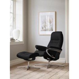 Stressless® Relaxsessel Sunrise, mit Cross Base, Größe S, M & L, Holzakzent Schwarz