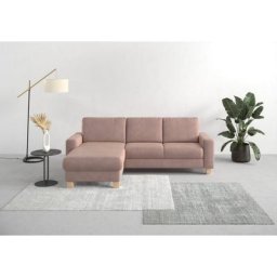 Home affaire Ecksofa Summer, mit Recamiere, mit oder ohne Bettfunktion und Bettkasten, Cord-Bezug