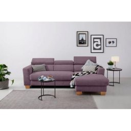 Home affaire Ecksofa, Polsterung für bis zu 140 kg pro Sitzfläche, incl. Kopfteilverstellung