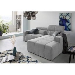 DOMO collection Ecksofa Brandon, Mit Kopfteilverstellung, auch in Leder
