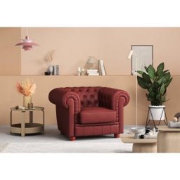 Max Winzer® Chesterfield-Sessel Kent, Sessel mit edler Knopfheftung, Breite 110 cm