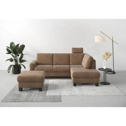 Home affaire Ecksofa Summer, mit Ottomane, mit oder ohne Bettfunktion und Bettkasten, Cord-Bezug