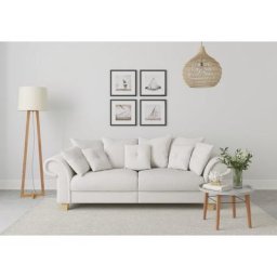 Home affaire Big-Sofa Queenie Megasofa, 2 Teile, mit weichem Sitzkomfort und zeitlosem Design, viele kuschelige Kissen